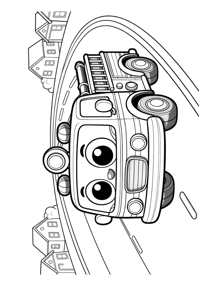 Free fire truck coloring pages for kids