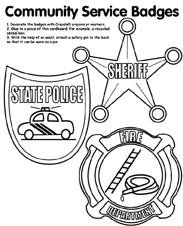Community service badges