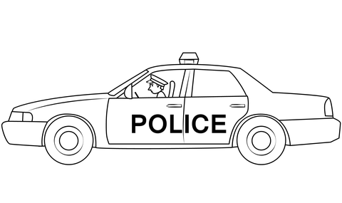 Police car coloring page free printable coloring pages