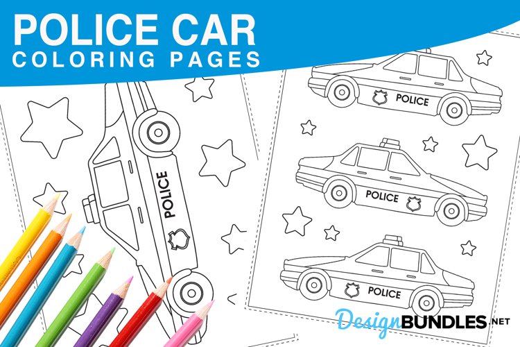 Police car coloring pages