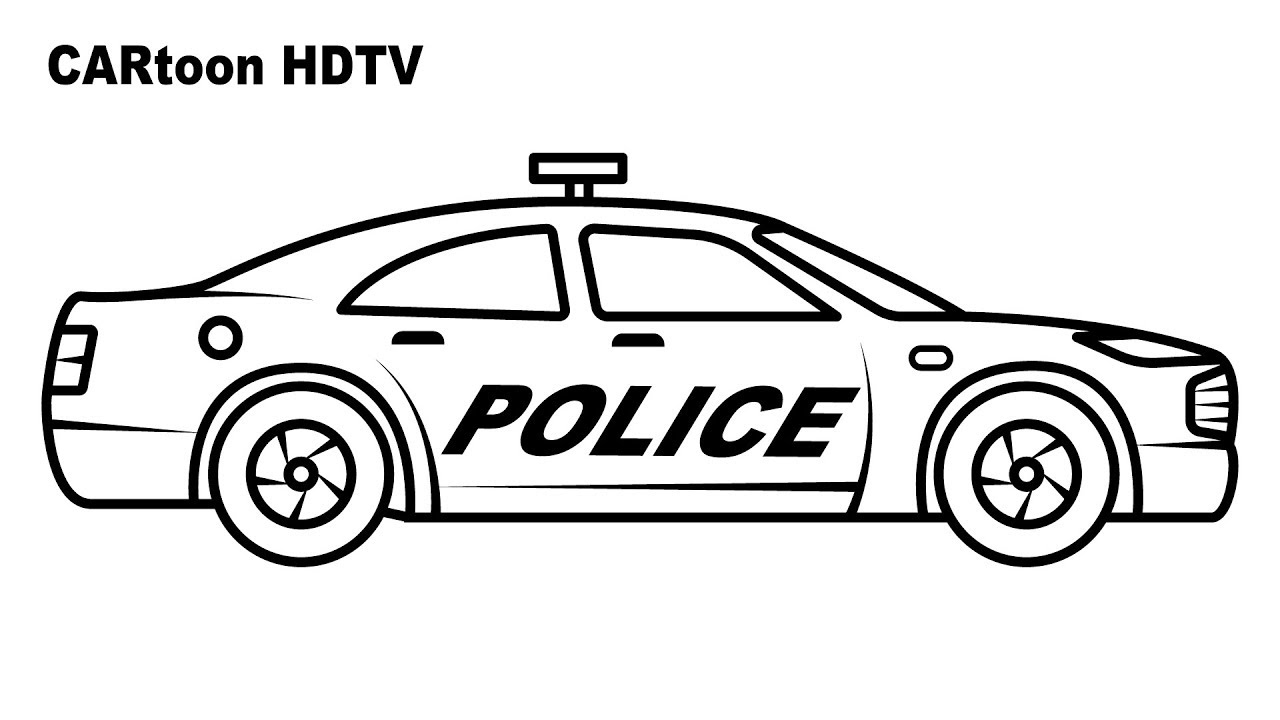 Police car satisfying coloring pages video colors vehicles coloring video