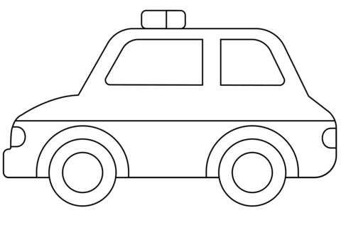 Police car emoji coloring page free printable coloring pages