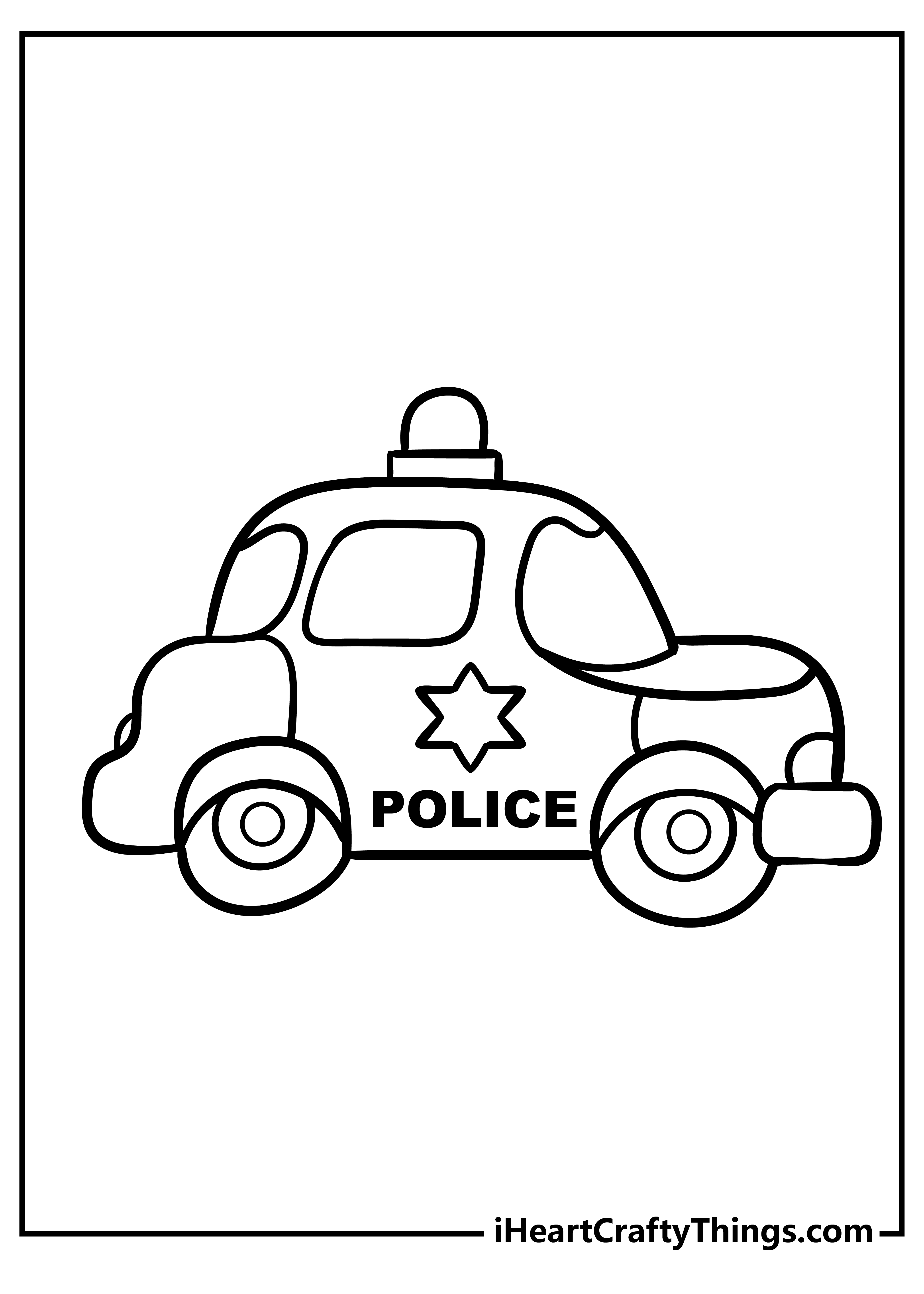 Police car coloring pages free printables