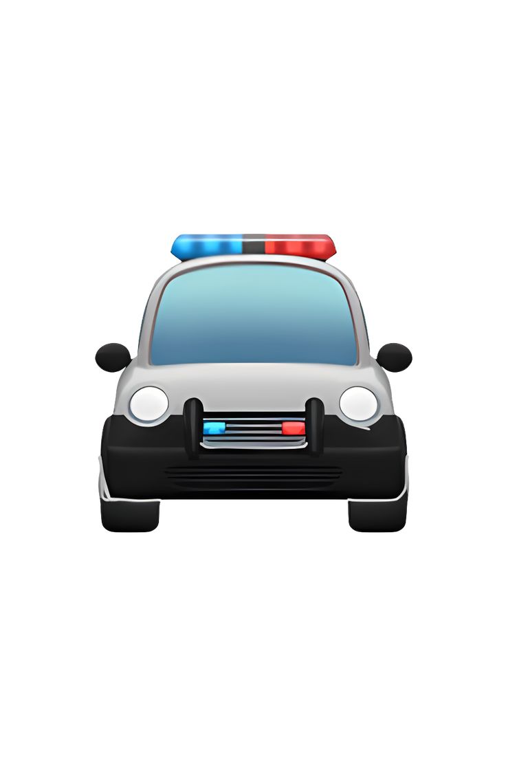 Stay safe with oning police car emoji