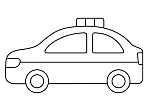 Police car emoji coloring page free printable coloring pages