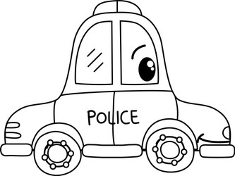 Car emoji line vector images over