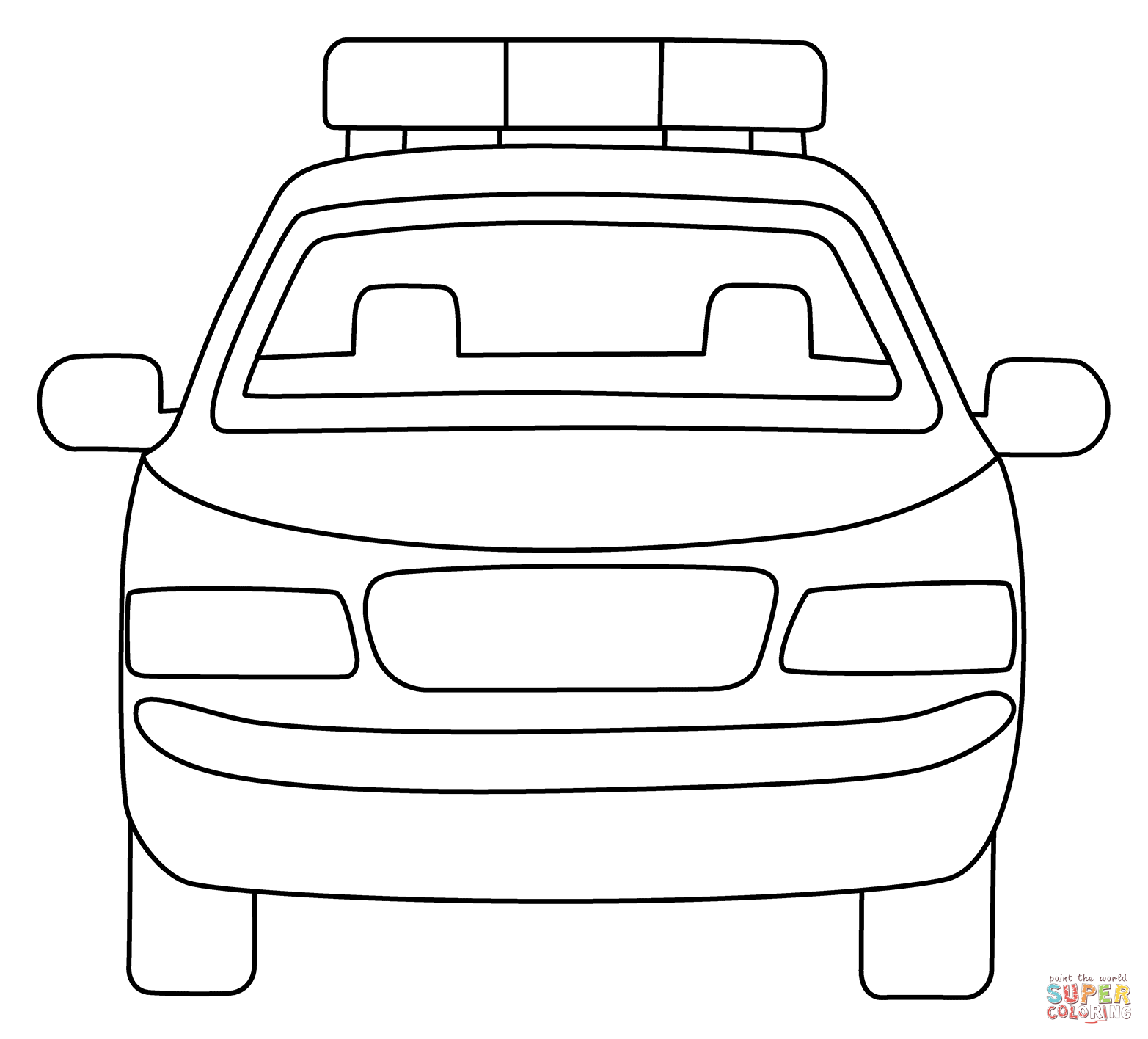 Oning police car emoji coloring page free printable coloring pages