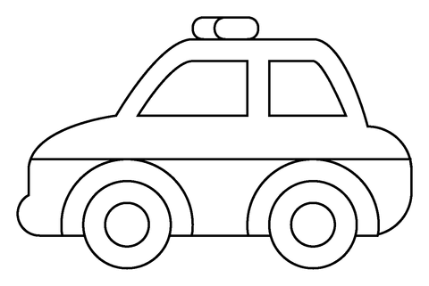 Police car emoji coloring page free printable coloring pages