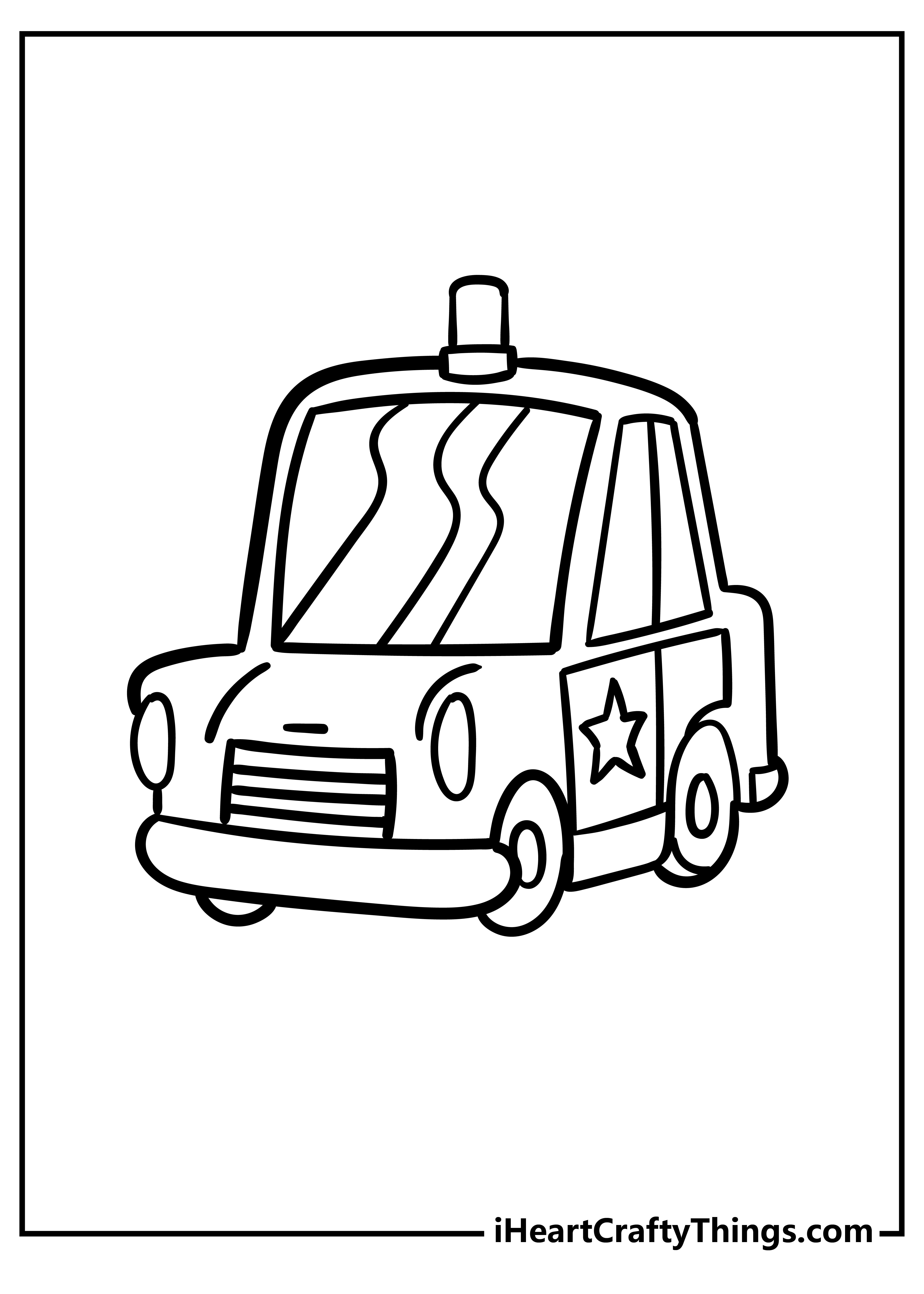 Police car coloring pages free printables