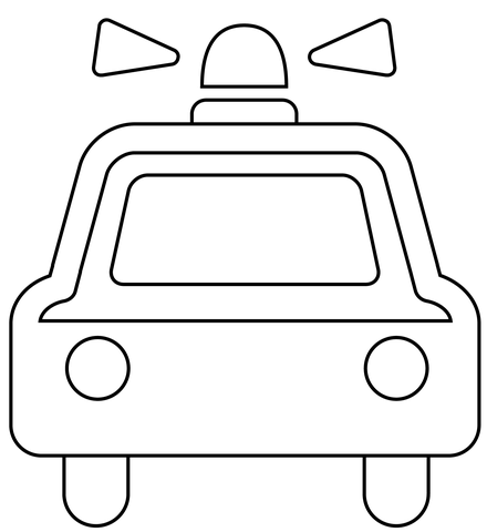 Oning police car emoji coloring page free printable coloring pages