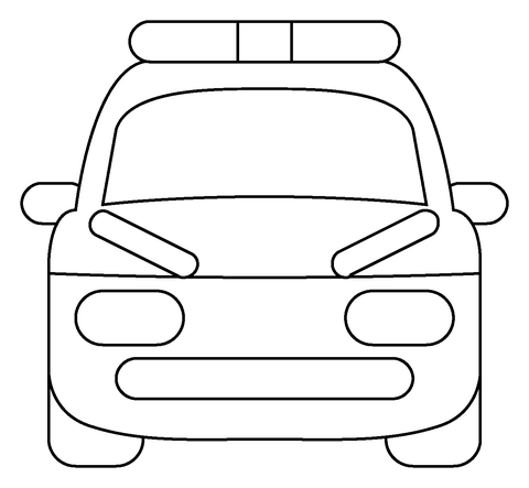 Oning police car emoji coloring page free printable coloring pages