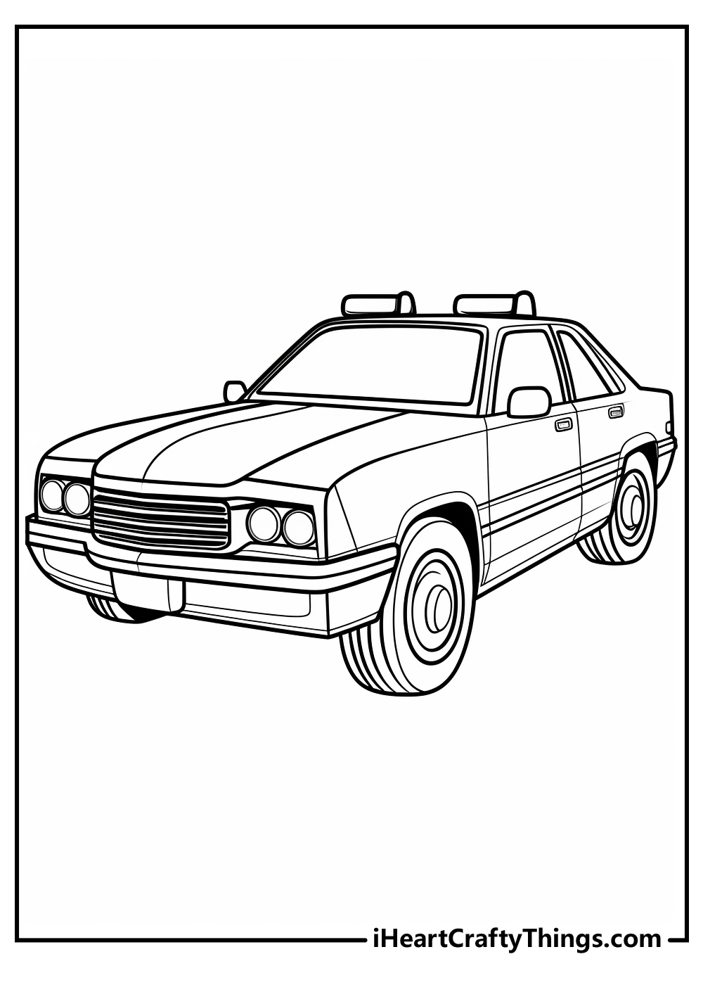 Police car coloring pages free printables