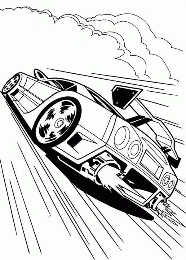 Hot wheels fire tail coloring page