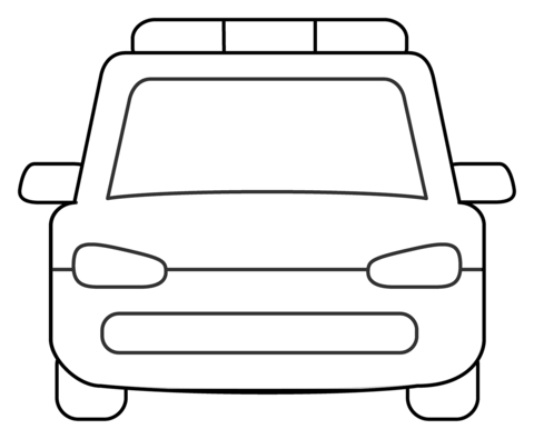 Oning police car emoji coloring page free printable coloring pages