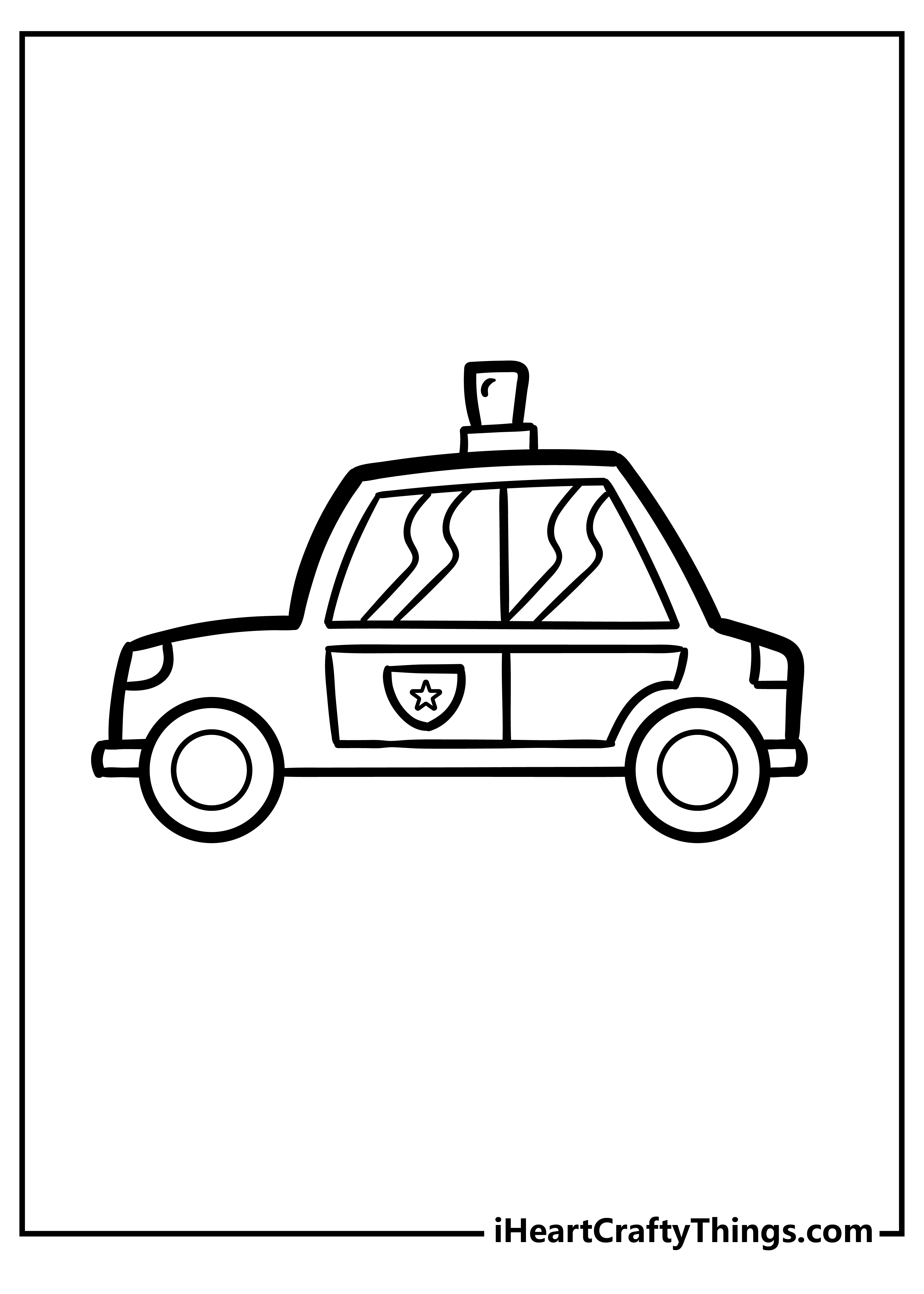 Police car coloring pages free printables