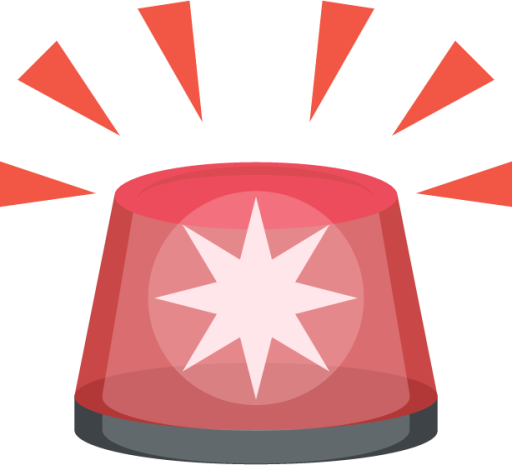 Police cars revolving light emoji