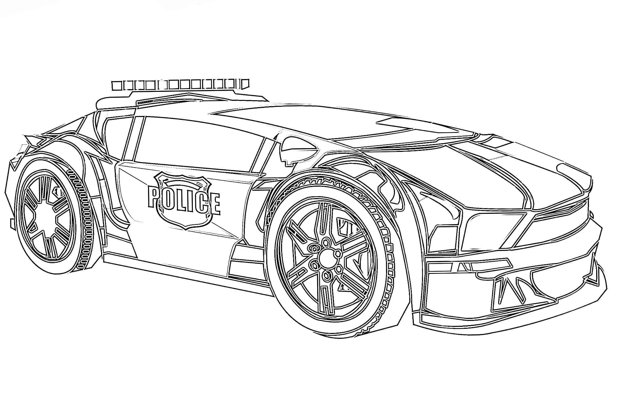 Police car coloring pages printable coloring pages