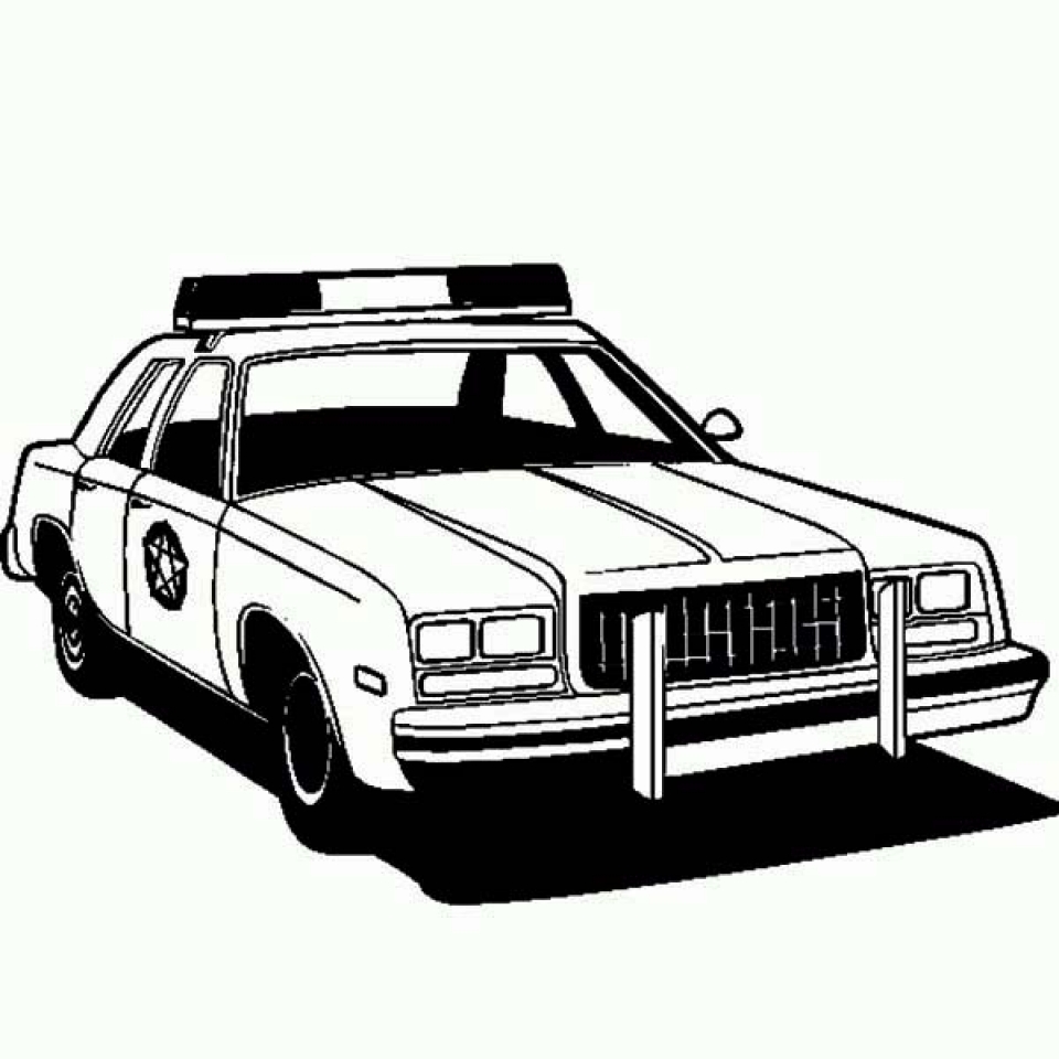 Free printable police car coloring pages