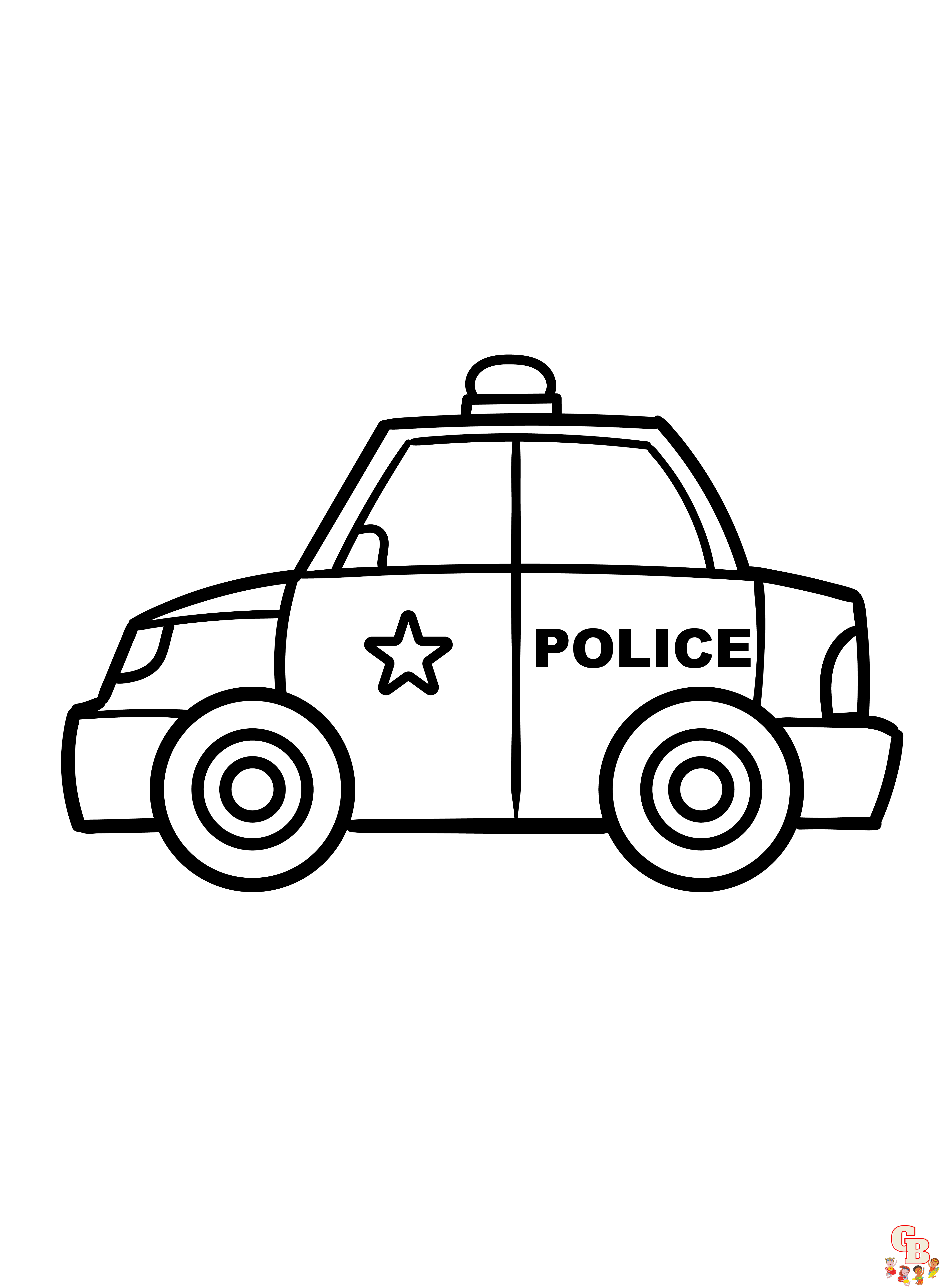 Get your kids excited with police car coloring pages