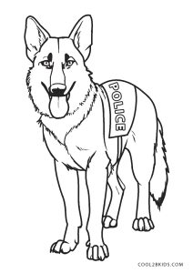 Free printable police dog coloring pages for kids
