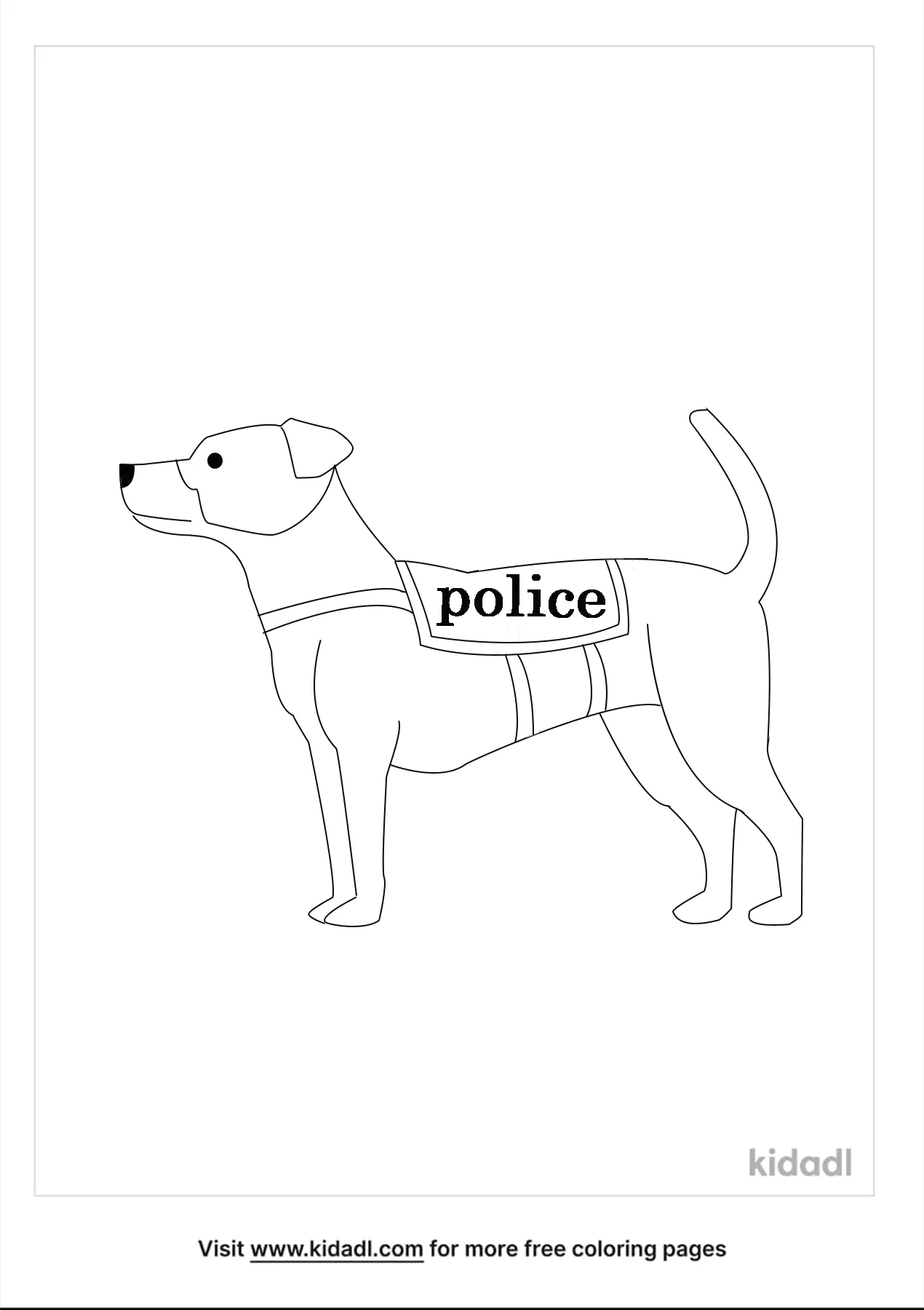 Free police dog coloring page coloring page printables