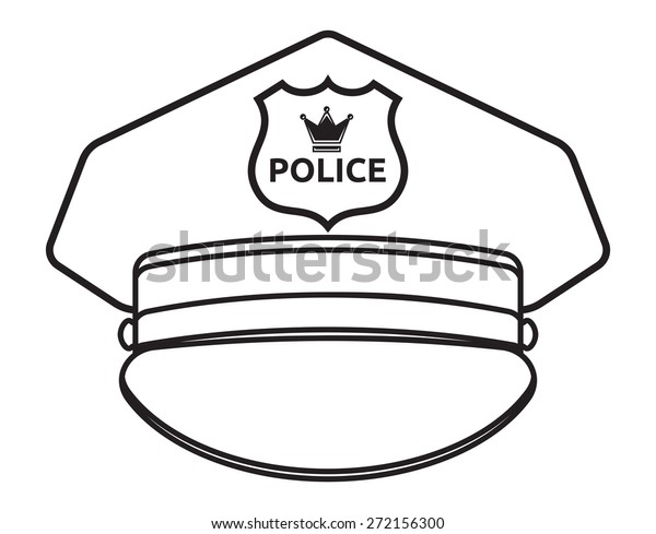 Police cap vector illustration stock vector royalty free