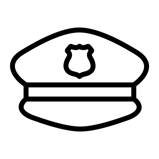 Police hat generic detailed outline icon