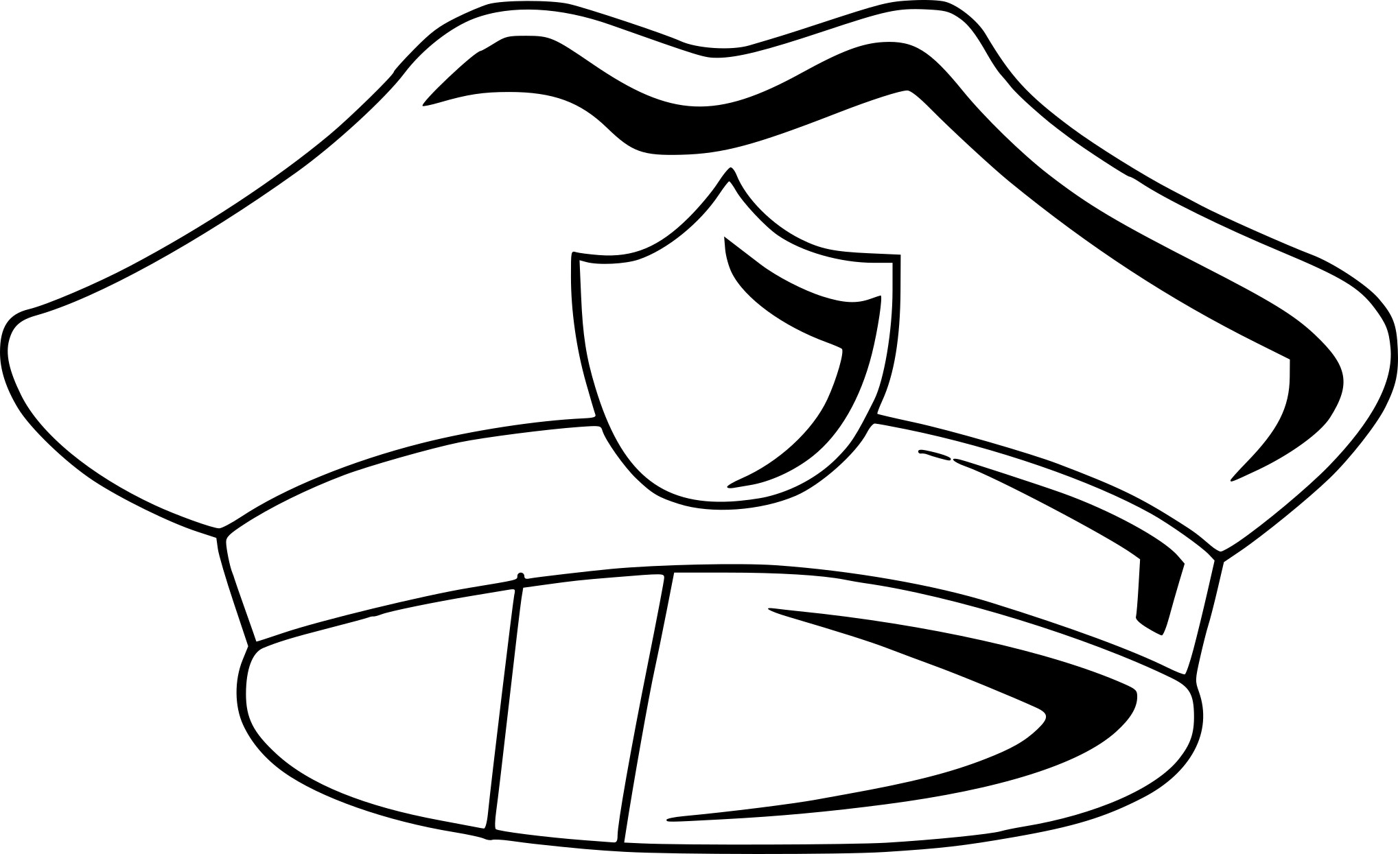 Police cap coloring page