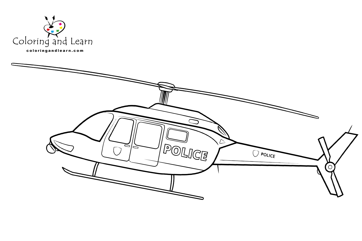 Helicopter coloring pages