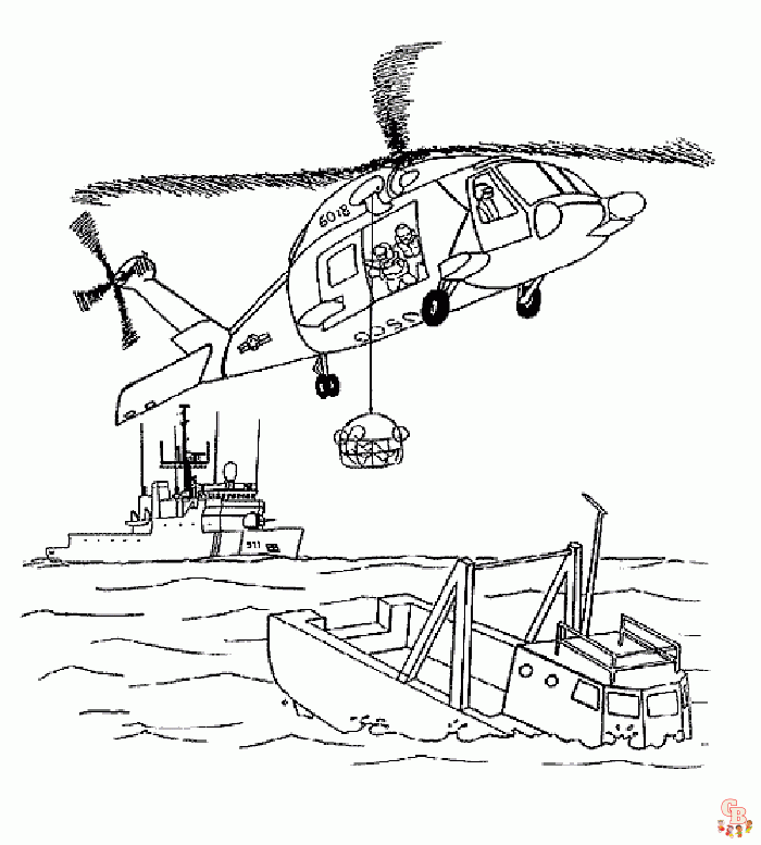 Free printable helicopter coloring pages for kids and adults