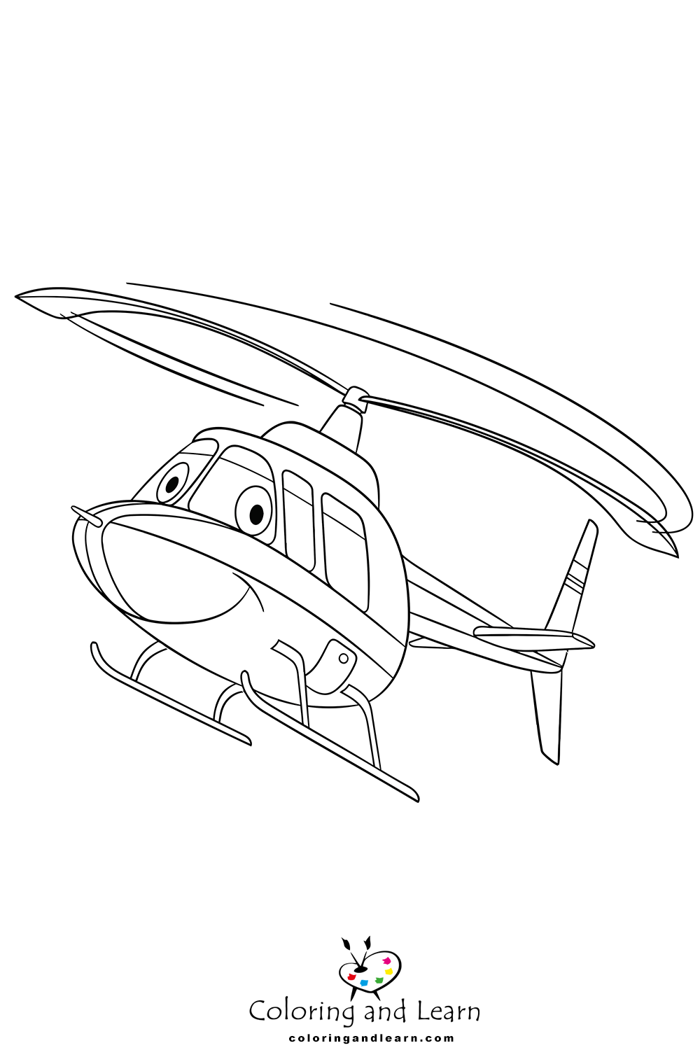 Helicopter coloring pages
