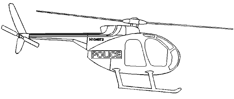 Coloring police helicopter picture