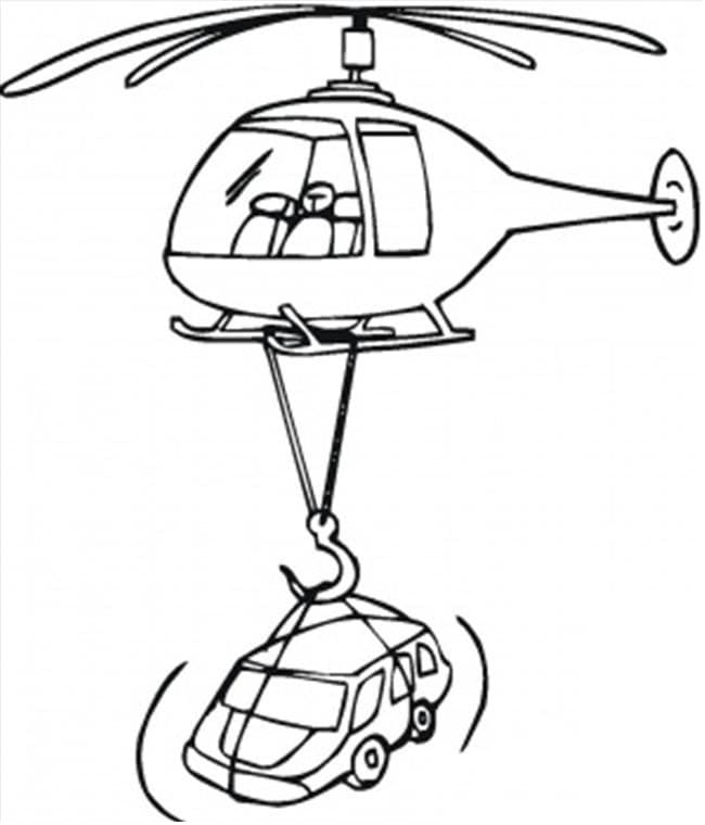 Helicopter coloring pages