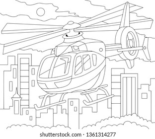 Helicopter colouring photos and images