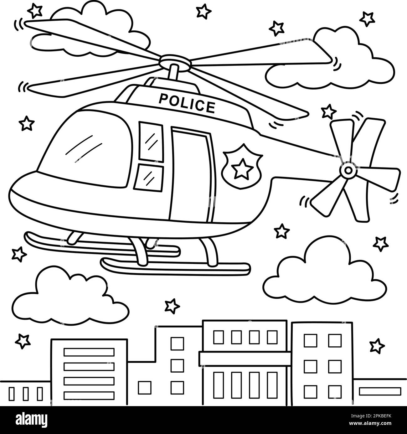 Police helicopter black and white stock photos images