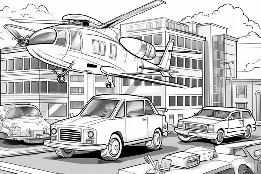 Coloring page police images â browse photos vectors and video