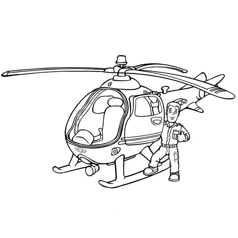 Coloriage hãlicoptãre pompier a imprimer gratuit silhouette stencil fun crafts fictional characters