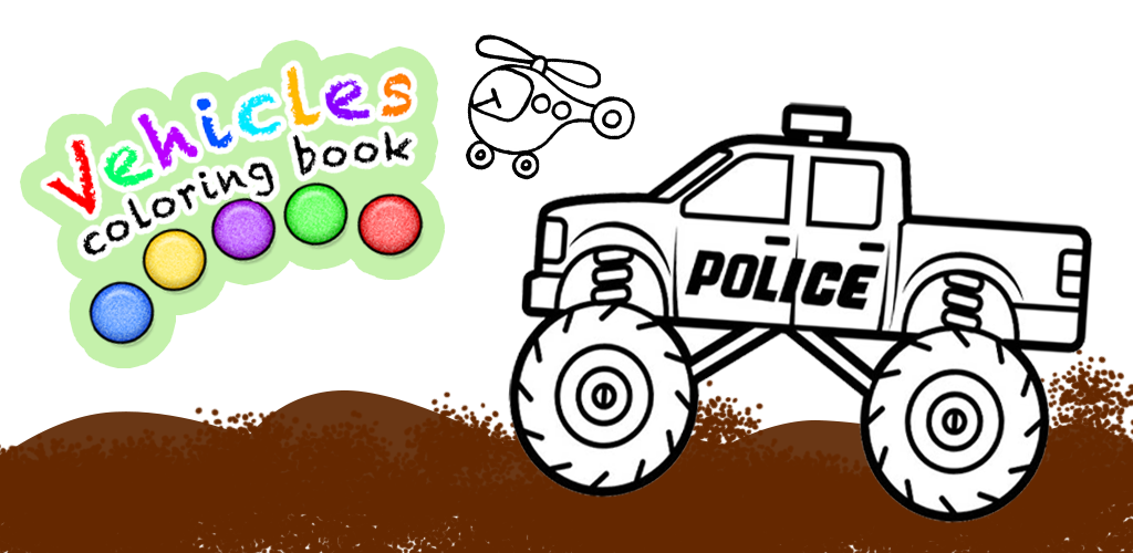 Monster car and truck coloring