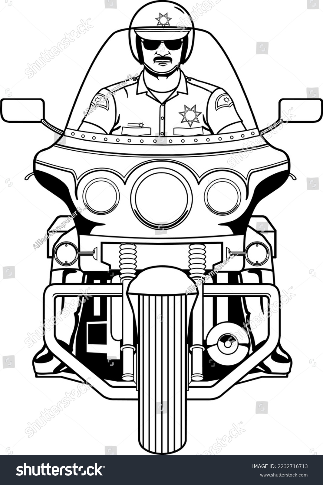 Motorcycle cop vector images stock photos d objects vectors