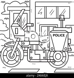 Motorcycle coloring page stock vector image art