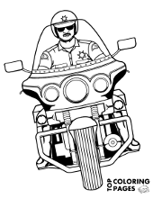 Good quality motorbike coloring page