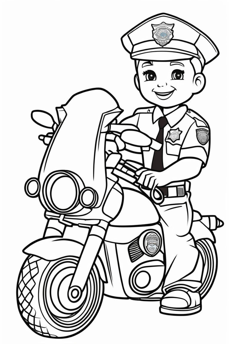 High details coloring pages for motorcycle