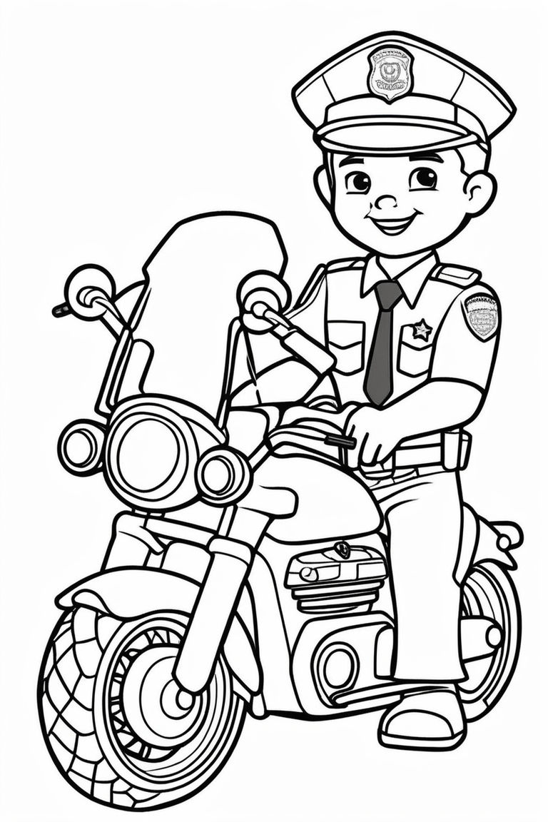 High details coloring pages for motorcycle