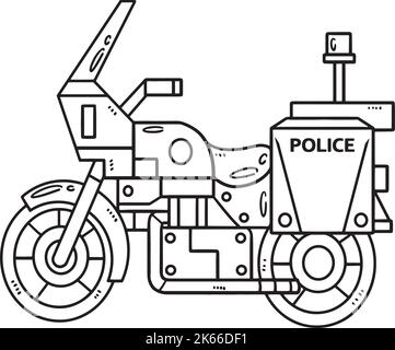 Motorcycle coloring page isolated for kids stock vector image art