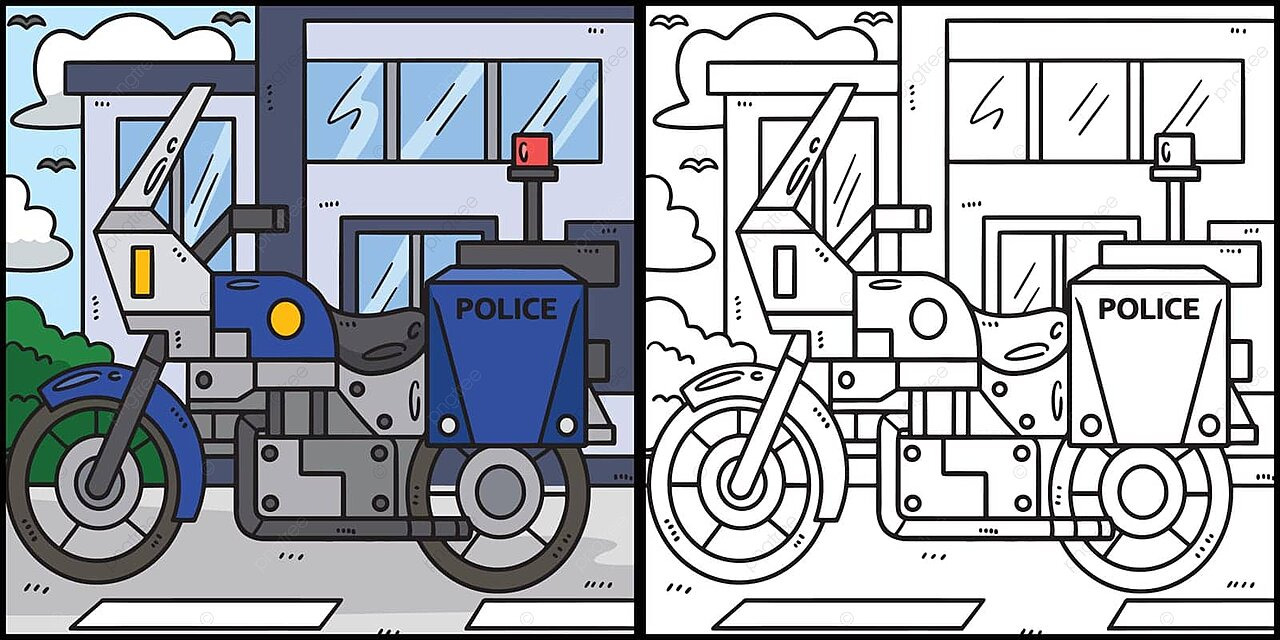 Police motorcycle coloring page illustration background picture peace officer vector rat drawing motorcycle drawing ring drawing png and vector with transparent background for free download