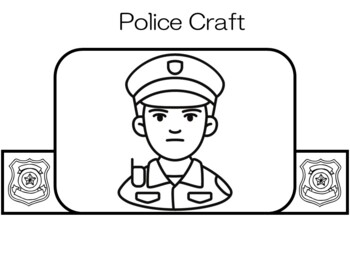 Policeman police officer craft worksheet activity pre k kindergarten