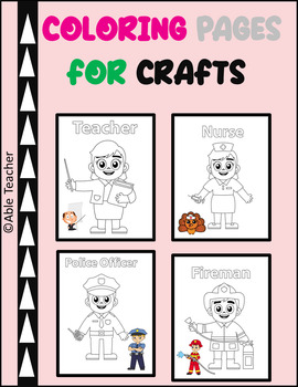 Coloring pages for crafts by the miracle teacher tpt