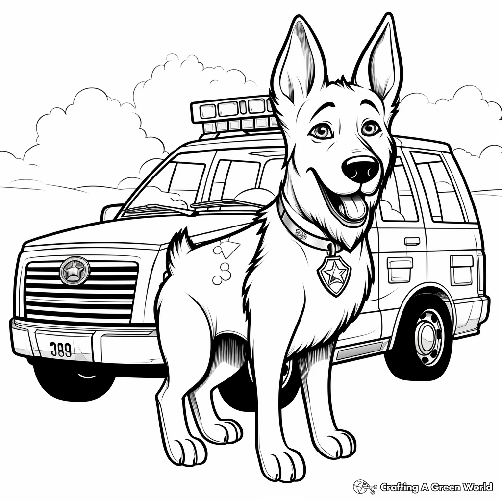 Police car coloring pages
