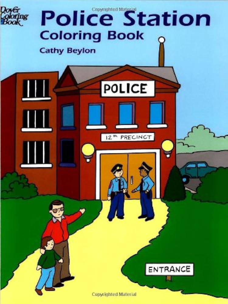 Police station coloring book dover coloring books beylon cathy coloring books books