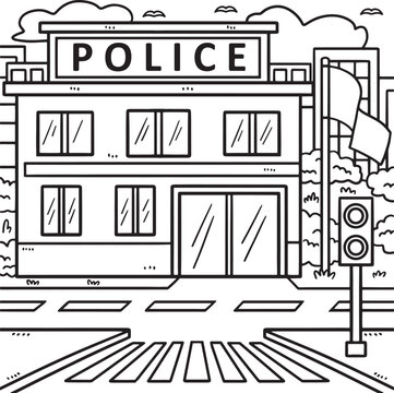 Coloring page police images â browse photos vectors and video